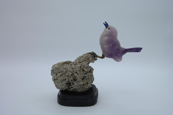 Amethyst Wren Carving