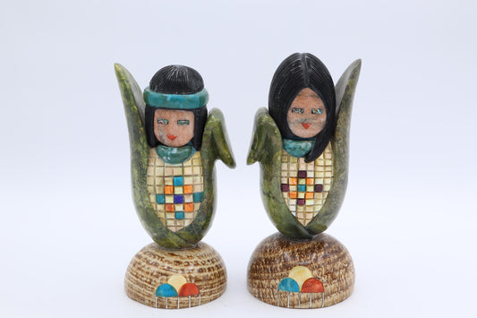 Stone Carving of Corn Maiden Couple