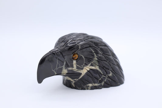 Septarian Eagle Head Carving