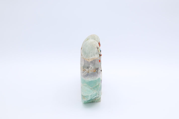 Fluorite Corn Maidens Carving