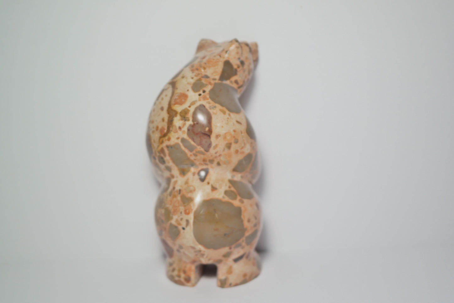 Leopard Jasper Bear Carving