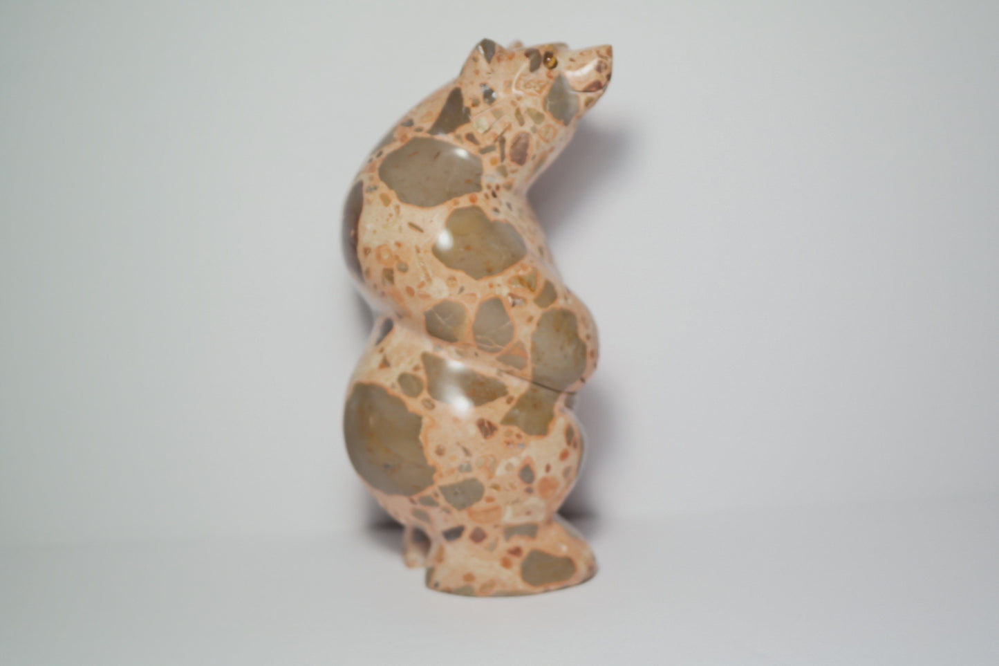 Leopard Jasper Bear Carving