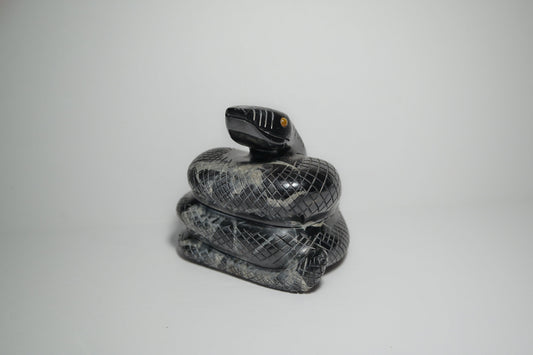 Septarian Snake Carving