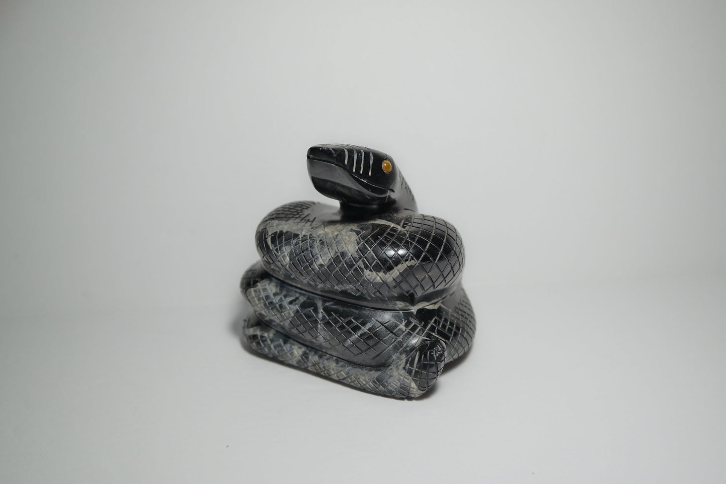 Septarian Snake Carving