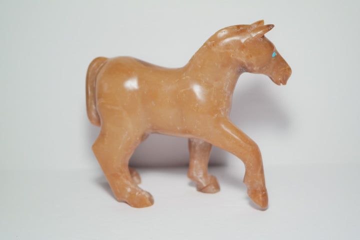 Rare Candy Opal Horse Carving