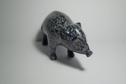 Black Onyx Javelina Carving