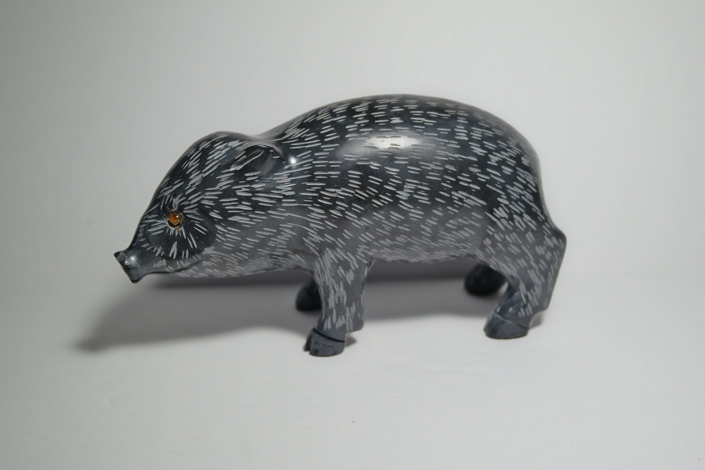 Black Onyx Javelina Carving
