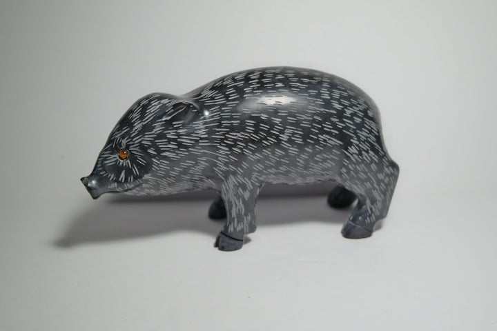 Black Onyx Javelina Carving