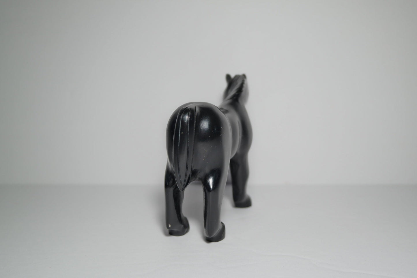 Black Onyx Horse Carving