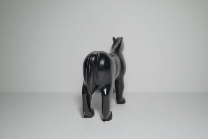 Black Onyx Horse Carving