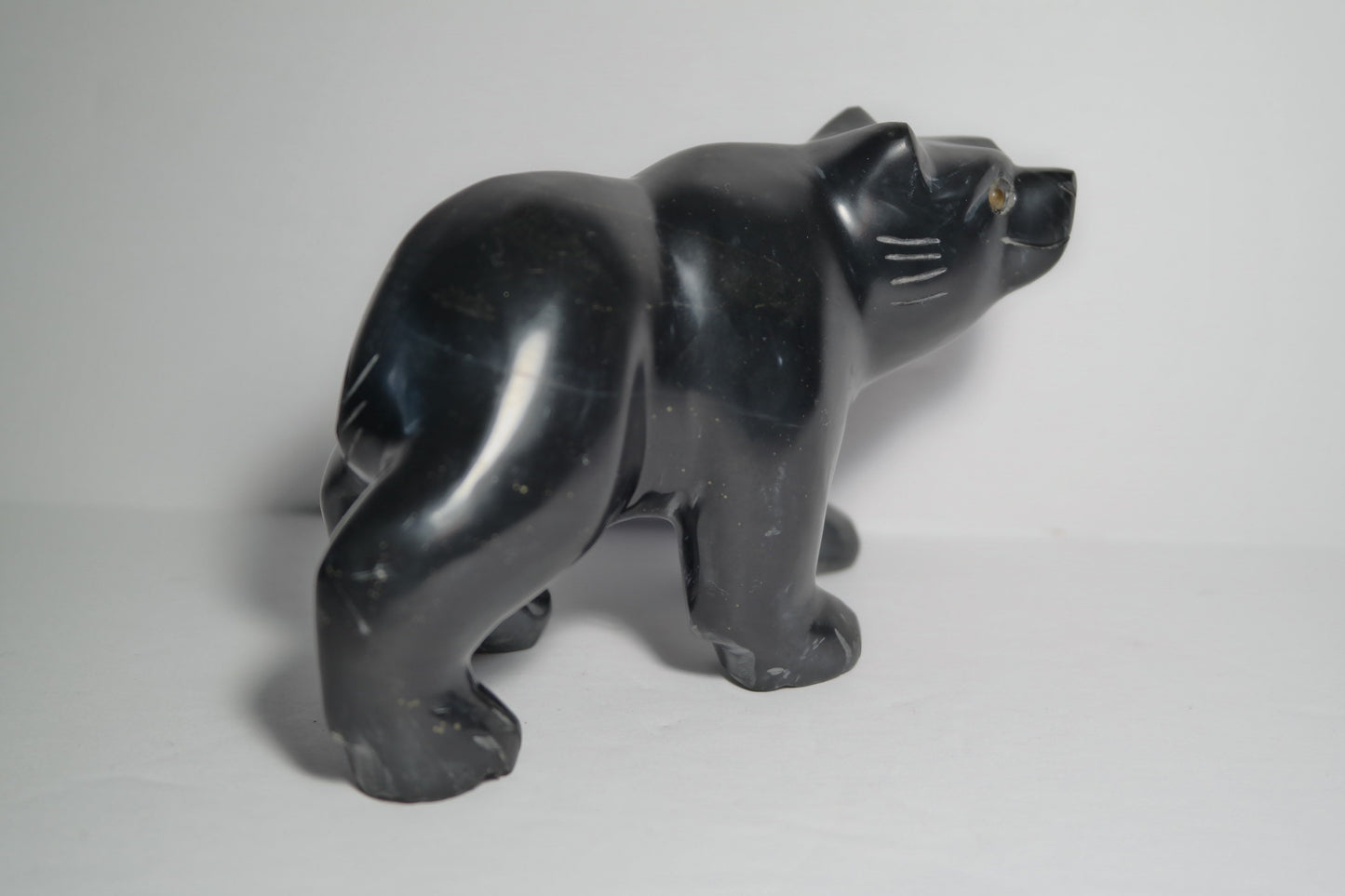 Black Onyx Bear Carving