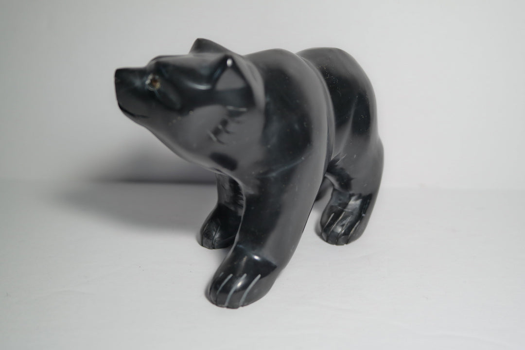 Black Onyx Bear Carving