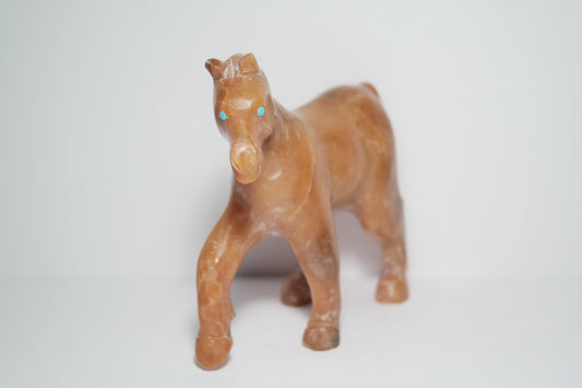 Rare Candy Opal Horse Carving