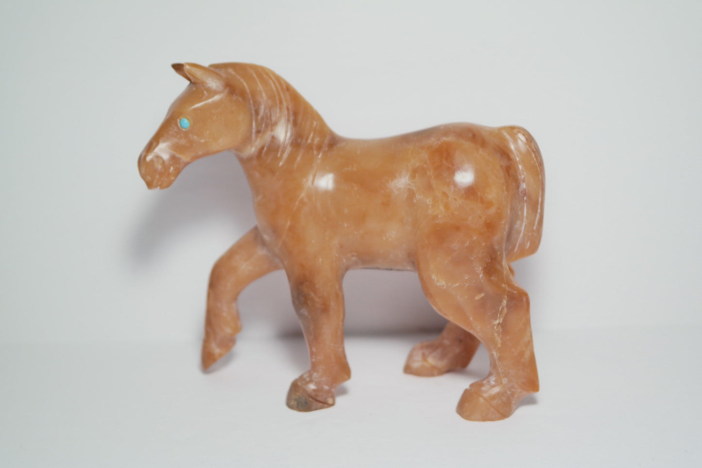 Rare Candy Opal Horse Carving