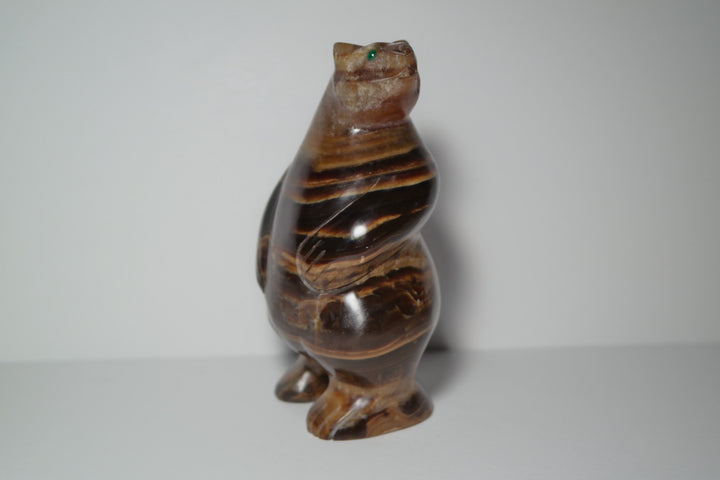 Rare Aragonite Bear Carving