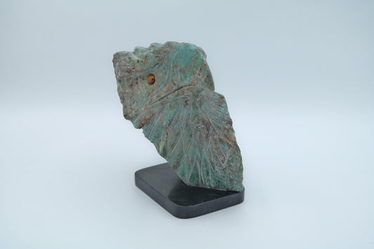 Eagle head carving made of Turquoise and Chrysocolla