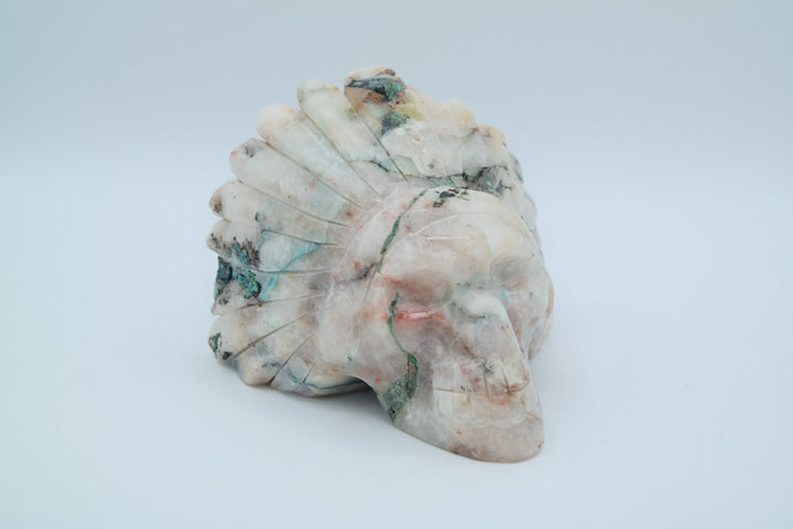 Native Skull Quartz Carving