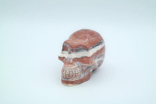 Pink Andean Opal Skull Carving