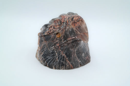Brown Smoky Quartz Eagle Head Carving