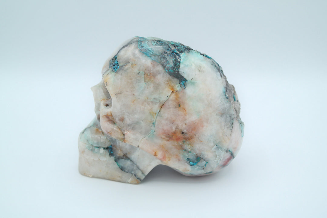 Quartz Skull Carving