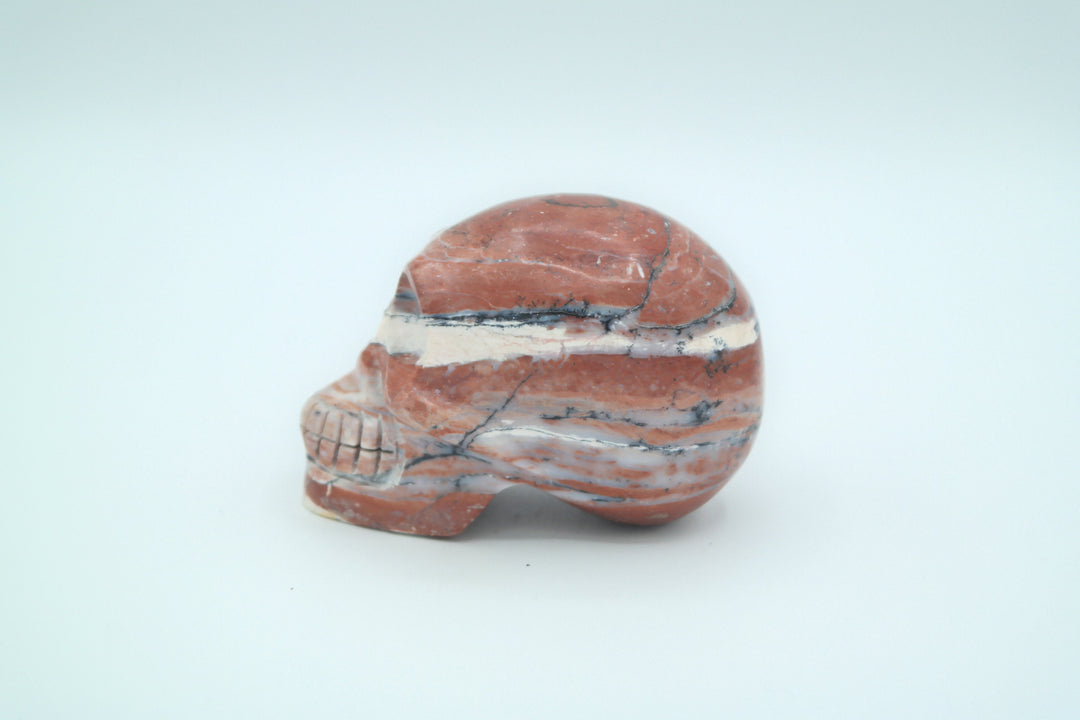 Pink Andean Opal Skull Carving