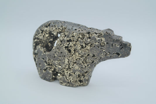 Pyrite Simple Bear Carving