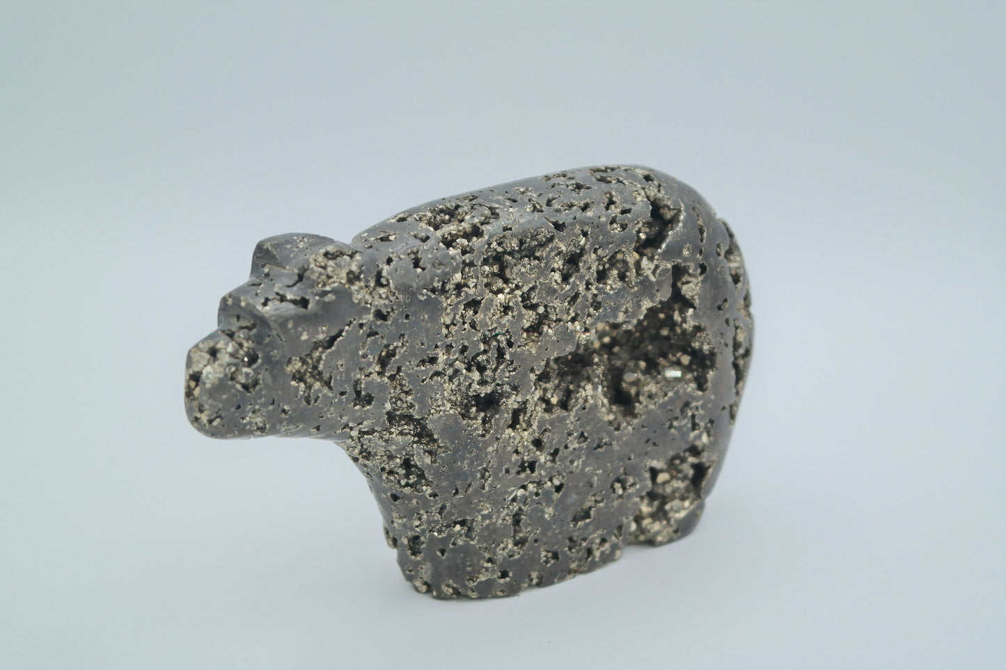 Pyrite Simple Bear Carving