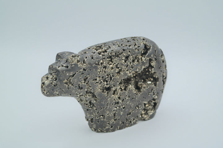 Pyrite Simple Bear Carving