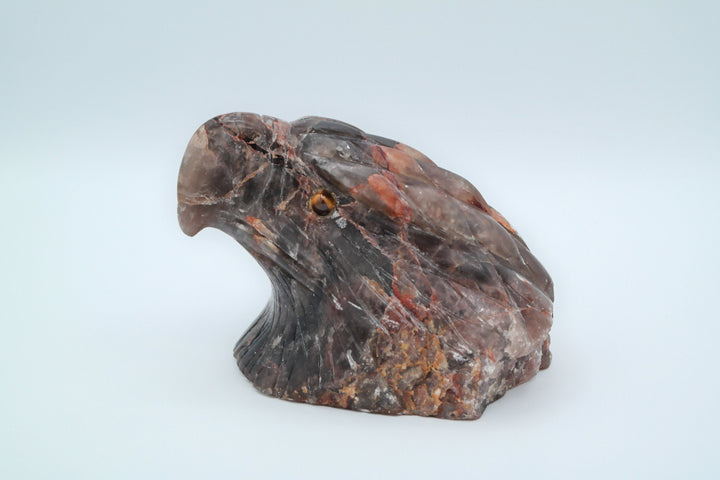 Brown Smoky Quartz Eagle Head Carving