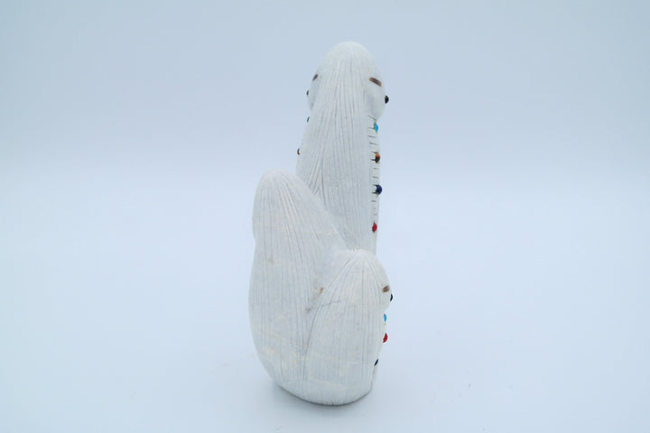 White Marble Carving of 3 Corn Maidens